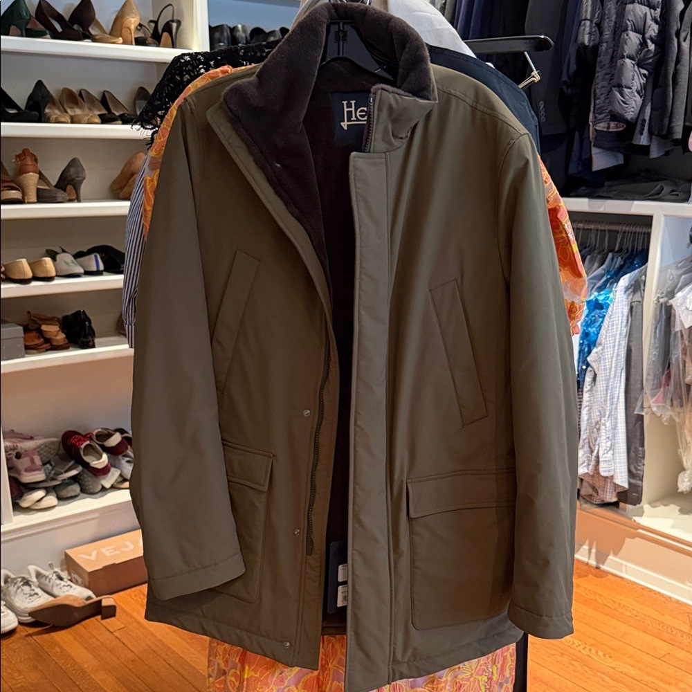 Herno Men's Khaki Military Jacket